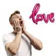 balon foliowy love rozowy jix 22 shp