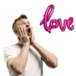 balon foliowy love rozowy jix 27 shp