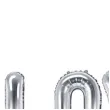 balon foliowy love srebrny partydeco zestaw