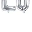 balon foliowy love srebrny partydeco zestaw