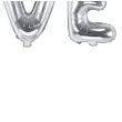 balon foliowy love srebrny partydeco zestaw