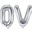 balon foliowy love srebrny partydeco zestaw
