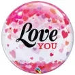 balon foliowy love you confetti hearts qualatex bubbles 22 orb