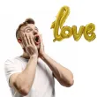 balon foliowy love zloty funny fashion 40 shp