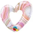balon foliowy marmurkowe serce qualatex 14 hrt