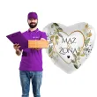 balon foliowy maz i zona serce bialo zloty premioloon 17 hrt