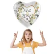 balon foliowy maz i zona serce bialo zloty premioloon 17 hrt