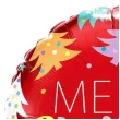 balon foliowy merry christmas choinki czerwony qualatex 18 rnd