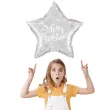 balon foliowy merry christmas gwiazda srebrny qualatex 20 str