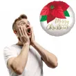 balon foliowy merry christmas kwiat poinsencji amscan 18 rnd