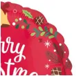 balon foliowy merry christmas leniwiec czerwony amscan 18 rnd