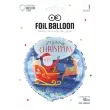 balon foliowy merry christmas swiety mikolaj w saniach partypal 18 rnd