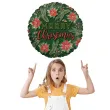 balon foliowy merry christmas zielony betallic 18 rnd