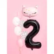 balon foliowy metalizowana cyfra 2 czarny partydeco 33 dgt