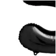 balon foliowy metalizowana cyfra 5 czarny partydeco 33 dgt