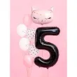 balon foliowy metalizowana cyfra 5 czarny partydeco 33 dgt