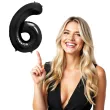 balon foliowy metalizowana cyfra 6 czarny partydeco 33 dgt