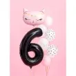 balon foliowy metalizowana cyfra 6 czarny partydeco 33 dgt