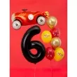 balon foliowy metalizowana cyfra 6 czarny partydeco 33 dgt
