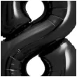balon foliowy metalizowana cyfra 8 czarny partydeco 33 dgt