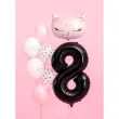balon foliowy metalizowana cyfra 8 czarny partydeco 33 dgt