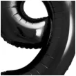 balon foliowy metalizowana cyfra 9 czarny partydeco 33 dgt