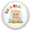 balon foliowy mis i pastelki dzien misia bialy 18 rnd