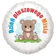 balon foliowy mis i pastelki dzien pluszowego misia bialy 18 rnd