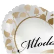 balon foliowy mloda para serce bialo zloty premioloon 17 hrt