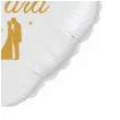 balon foliowy mloda para w gwiazdach bialo zloty 18 hrt