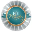 balon foliowy moj mistrz turkusowy amscan 17 rnd