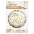 balon foliowy mr and mrs gold bialy godan 18 rnd
