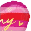balon foliowy my love serce w pasy amscan 18 hrt