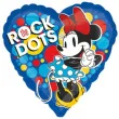 balon foliowy myszka minnie rock the dots niebieski amscan 17 hrt