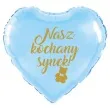 balon foliowy nasz kochany synek zloty blekitny 18 hrt