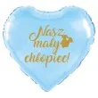 balon foliowy nasz maly chlopiec zloty blekitny 18 hrt