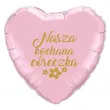 balon foliowy nasza kochana coreczka zloty rozowy 18 hrt