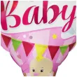 balon foliowy new baby dziewczynka w balonie flexmetal 24 shp