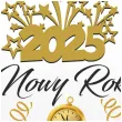 balon foliowy nowy rok 2025 bialy 18 rnd