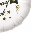 balon foliowy nowy rok 2025 z gwiazdami bialy 18 rnd