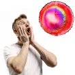 balon foliowy okrag holo czerwony grabo 18 rnd