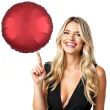 balon foliowy okragly satynowy czerwony amscan 17 rnd