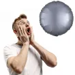 balon foliowy okragly satynowy grafitowy amscan 17 rnd