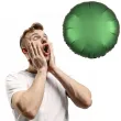 balon foliowy okragly satynowy zielony amscan 17 rnd