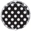 balon foliowy okragly w kropki czarny unique 18 rnd