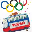 balon foliowy olimpiada paryz 2024 fun bus bialy 18 rnd