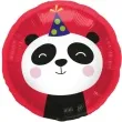 balon foliowy panda w czapeczce urodzinowej czerwony folat 18 rnd