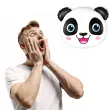 balon foliowy panda z uszami bialo czarny flexmetal 10 shp