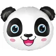 balon foliowy panda z uszami bialo czarny flexmetal 10 shp