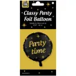 balon foliowy party time classy party zloto czarny pd party 18 rnd